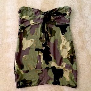 Northland strapless camo top MADE IN ITALY